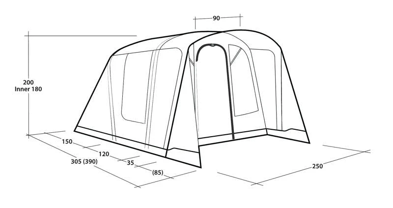 Outwell San Antonio 2 Air Tent 2025 5 Outwell San Antonio 2 Air Tent 2025 - Image 5