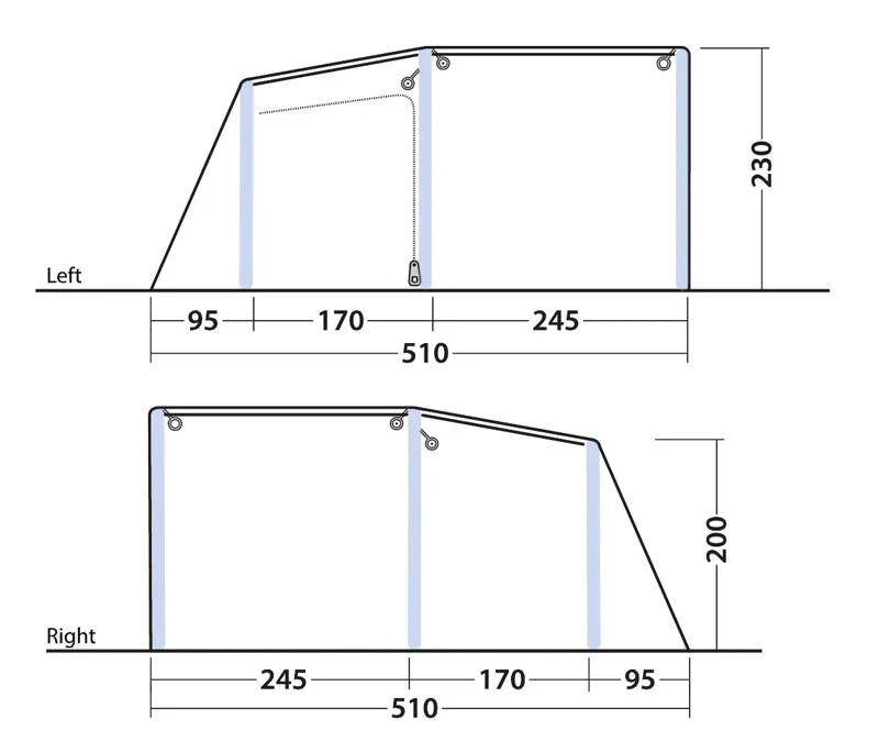 Outwell Maryland 5 Air Tent 205 6 Outwell Maryland 5 Air Tent 205 - Image 6
