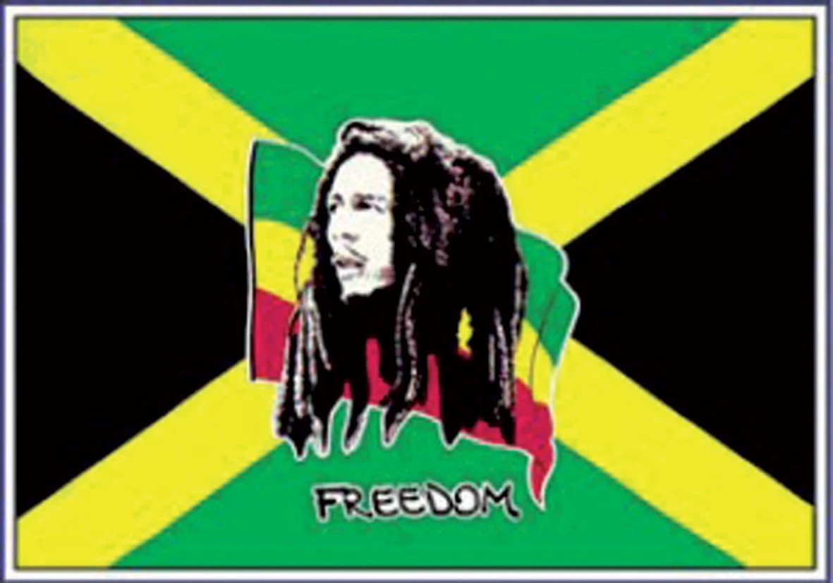 Bob Marley And Jamaica Flag 5ft By 3Ft 1 Bob Marley And Jamaica Flag 5ft By 3Ft