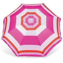 Yello Stripped Parasol -Outdoor Tent Shop BGG1305 yello pink striped parasol top