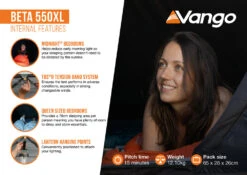 Vango Beta 550XL Tent 2025 -Outdoor Tent Shop Beta 550XL Infographic2 LowRes