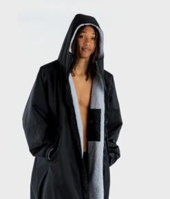 Dryrobe Advance Long Sleeve BLACK GREY - RECYCLED -Outdoor Tent Shop Black Grey 2 2024x2024 9f0b82c2 a320 4ade bbef aa5dccb51e3a