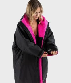 Dryrobe Advance Long Sleeve BLACK PINK - RECYCLED -Outdoor Tent Shop Black Pink 6 2024x2024 54504457 25e1 4125 a87c e38ffcac472e