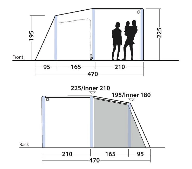 Outwell Michigan 4 Air Tent - 2025 14 Outwell Michigan 4 Air Tent - 2025 - Image 14