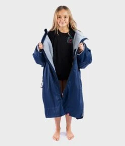Dryrobe Advance Kids Long Sleeve NAVY GREY - RECYCLED -Outdoor Tent Shop LS Navy 4 2024x2024 c048114a 2f8c 4346 bf21 89cf7a0dadb2