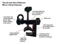 Milenco Aero Platinum Mirror -Outdoor Tent Shop Platinum Clamps descriptions