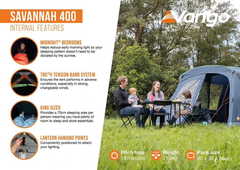 Vango Savannah 400 Tent Package With Footprint 2025 11 Vango Savannah 400 Tent Package With Footprint 2025 - Image 11