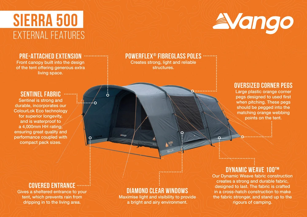 Vango Sierra 500 Poled Tent 7 Vango Sierra 500 Poled Tent - Image 7