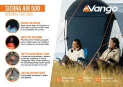 Vango Sierra Air 500 Tent 2025 21 Vango Sierra Air 500 Tent 2025 -Outdoor Tent Shop Sierra Air 500 Infographic2 LowRes