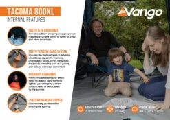 Vango Tacoma 800XL Tent Package -Outdoor Tent Shop Tacoma 800xl Infographic2 LowRes