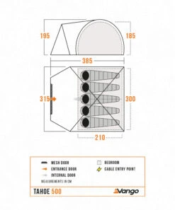 Vango Tahoe 500 Tent -Outdoor Tent Shop Tahoe500Floorplan LowRes