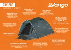 Vango Tay 200 Tent 2025 -Outdoor Tent Shop Tay 200 Infographic External LowRes