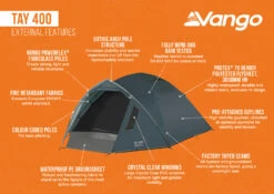 Vango Tay 400 Tent 2025 -Outdoor Tent Shop Tay 400 Infographic External LowRes