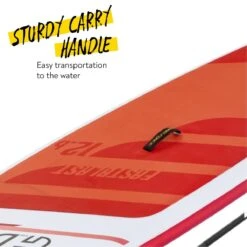 Bestway HydroFrorceFastblast Tech - 12’6ft SUP Inflatable Stand Up Paddle Board -Outdoor Tent Shop bw65343 callout 6 red sup inflatable stand up paddle board