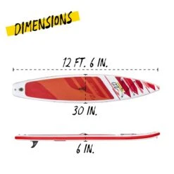 Bestway HydroFrorceFastblast Tech - 12’6ft SUP Inflatable Stand Up Paddle Board -Outdoor Tent Shop bw65343 callout 7 red sup inflatable stand up paddle board