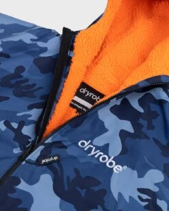 Dryrobe Advance Long Sleeve Blue Camo Orange -Outdoor Tent Shop male adult advance bluecamoorange 9