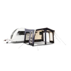 Vango Riviera Air Awning 390 Elements TC Package With Free Tall Annex Elements TC - Riviera, Caravan Awning Side Canopy And CP225 - Breathable Fitted Carpet - Riviera 390 -Outdoor Tent Shop riviera air 390 elements tc 7