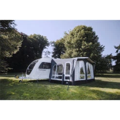 Vango Riviera Air Awning 390 Elements TC Package With Free Tall Annex Elements TC - Riviera, Caravan Awning Side Canopy And CP225 - Breathable Fitted Carpet - Riviera 390 -Outdoor Tent Shop riviera air 390 elements tc 9
